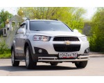Декоративная защита картера одинарная Ø63мм Chevrolet Captiva FL (нерж)