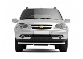 Декоративная защита картера одинарная Ø63мм Chevrolet Niva FL (ППК)